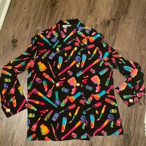 Vintage Silk Anne Klein Makeup Blouse